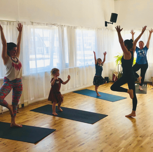 Parent and child yoga 